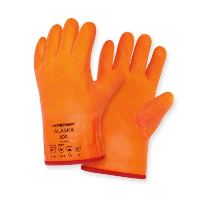 Перчатки зимние Петроканат Alaska 9012, оранж, крага, XL