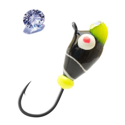 Мормышка вольфрамовая LumiCom Капля с ушком (обмазка с камнем малек-винт) 4 MBLPd 10шт