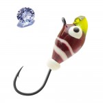 Мормышка вольфрамовая LumiCom Капля с ушком (обмазка с камнем малек-винт) 4 MRuPd 10шт