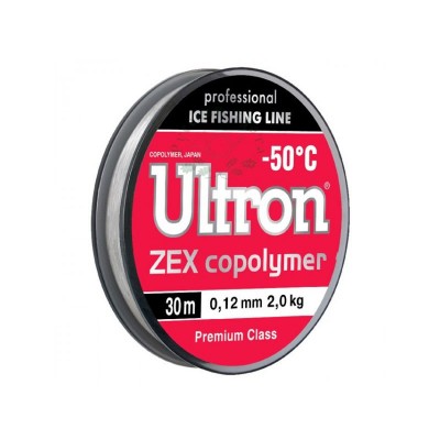 Леска Ultron Zex Copolymer 30м 0,1мм 1,6кг -50гр