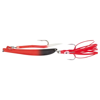 Пилькер Bottom Strike BiColor Pilk 400g Fl.Red-Black/GLOW #10/0