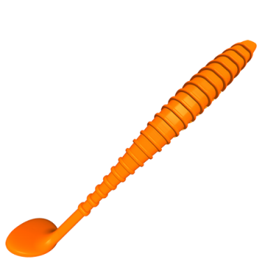 Силиконовая приманка SAN-VIBROHVOST GALUZIK 60F, 1013 ЧЕСНОК,оранжевая морковь