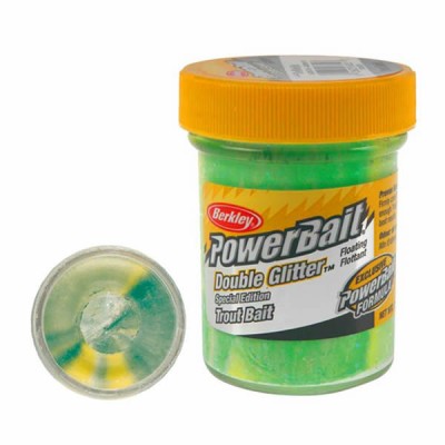 Паста Berkley PowerBait Double Glitter Twist Green/WLemon/Yel