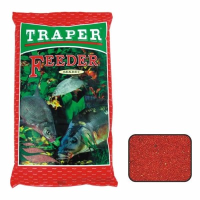 Прикормка Traper Sekret Feeder czerwony 1,0кг