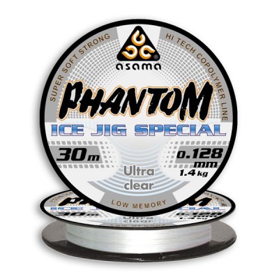 Леска Asama Phantom Ice Jig UltraClear 30m 0,128mm